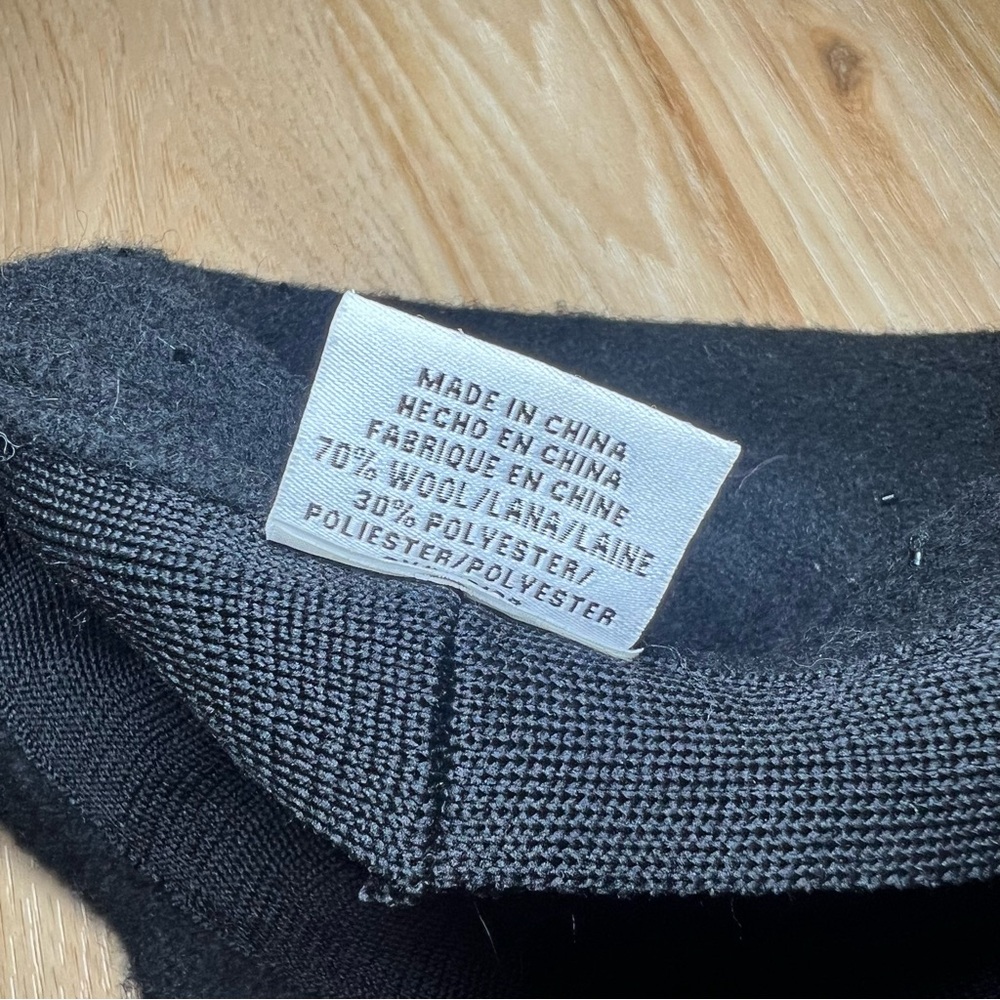 Nine West Black Wool Newsboy Cap - Picture 5 of 5